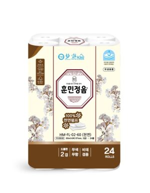 (한마음) 훈민정음 두루마리 천연(꽃무늬) 60M 72롤 HM-FL-02-60